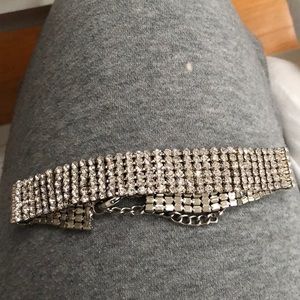 fashion nova diamond studded choker